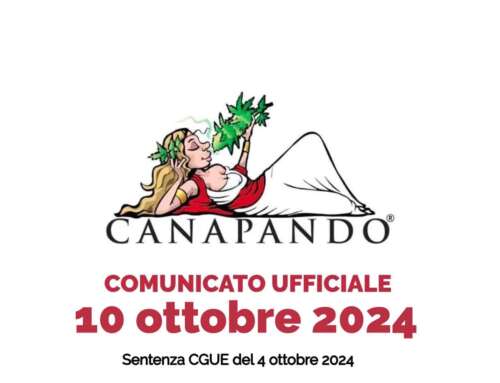 COMUNICATO 10 OTTOBRE – SENTENZA CGUE DEL 4 OTTOBRE 2024 – Canapando®